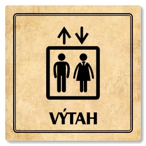 Výtah, 118x118mm, pergamen, Utah